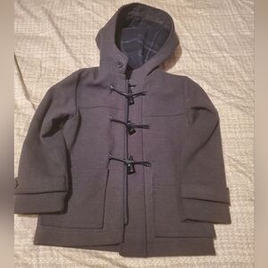 Rothschild Gray Hooded Winter Duffle Toggle Peacoat Girls Size 4